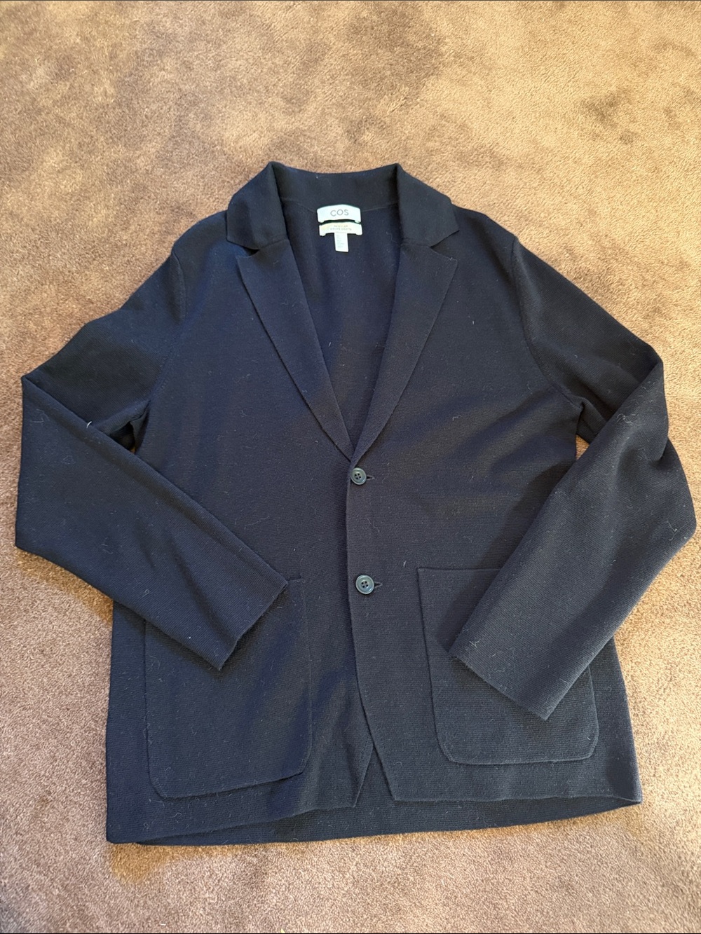 COS Men's navy Lightweight sweater Jacket